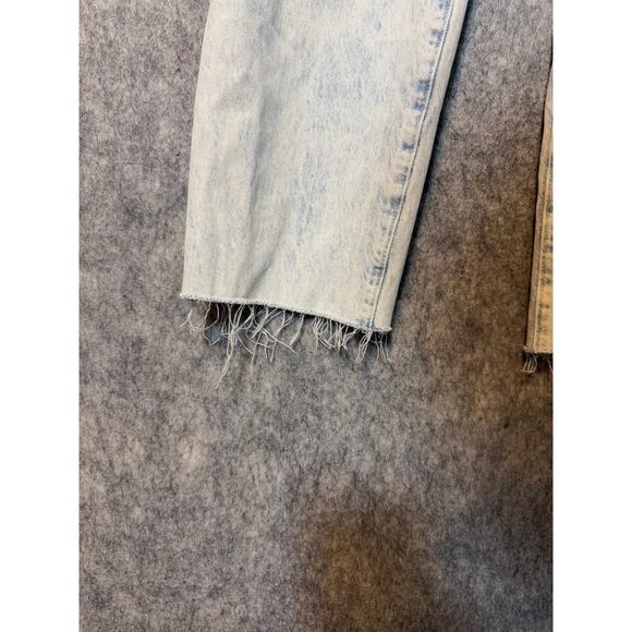 Abercombie & Fitch High Waist Acid Wash Paper Bag Mom Jeans Sz 2 - Picture 3 of 7